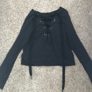 Alo Black Ideal Long Sleeve Sweatshirt